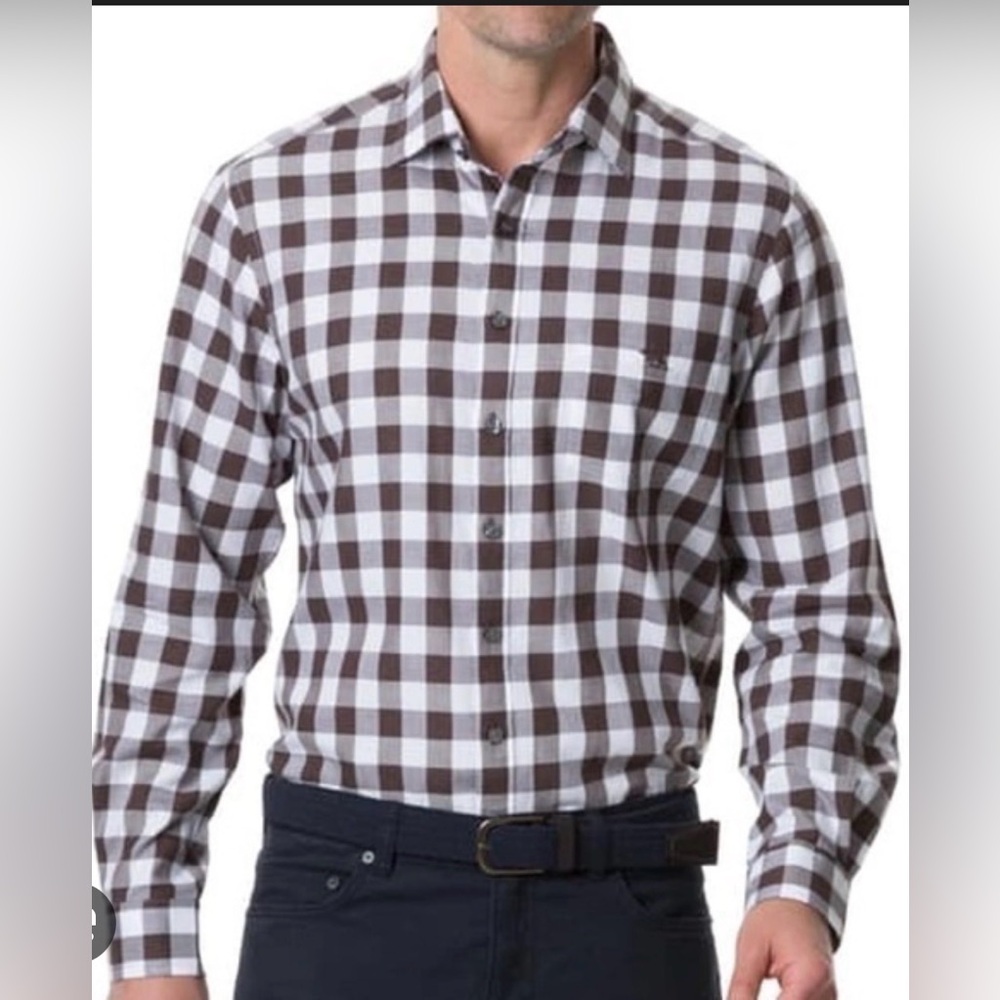 Rodd & Gunn Flints Bush sports Fit Check Button-Up Sport Shirt L